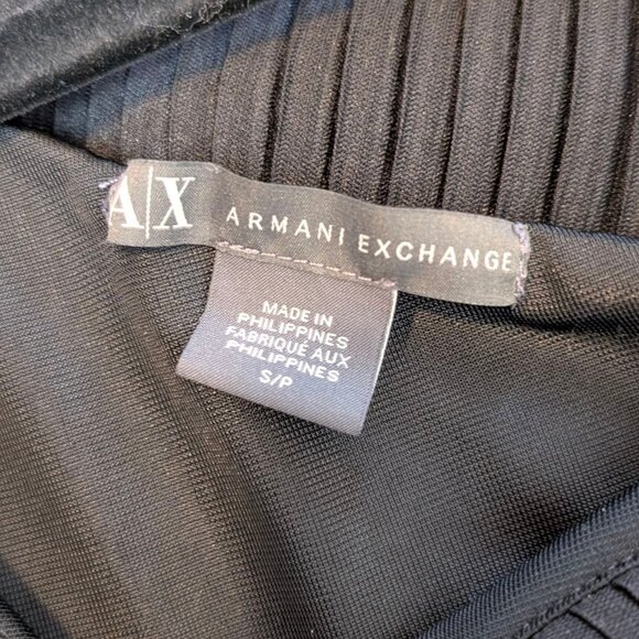 Armani Exchange Black One-Shoulder Flowy Top - Picture 8 of 9